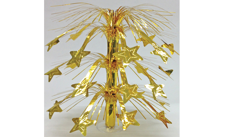 18" Gold Star Table Centerpiece with Stand