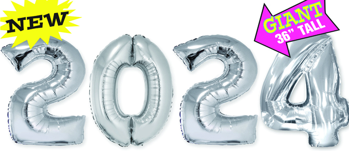 2024 Balloons [B412 SILVER] - $14.90 : Party King USA, Factory Direct ...