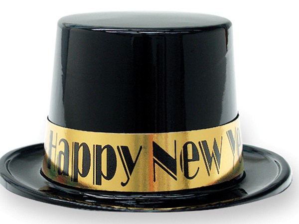 Black Plastic Top Hat