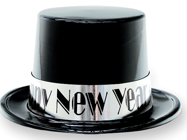 Black Plastic Top Hat