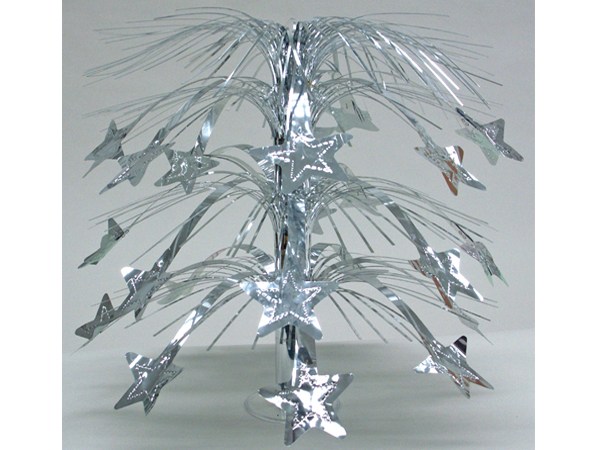 Silver Star Table Centerpiece with Stand
