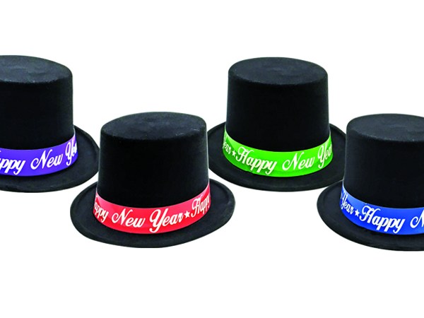 BLACK VELOUR TOP HATS