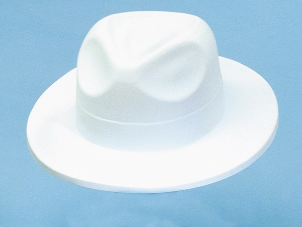 White Velour Fedora