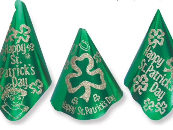 Happy St. Patrick's Day Foil Glitter Hats
