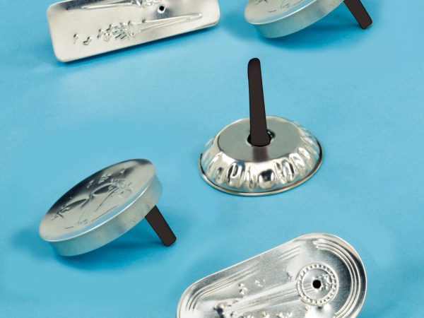 Silver Embossed Metal Noisemakers